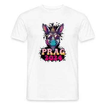 Prague 2024 Âne de fête - T-shirt homme - blanc - Devant - AI Model Male 178 dark (178cm)