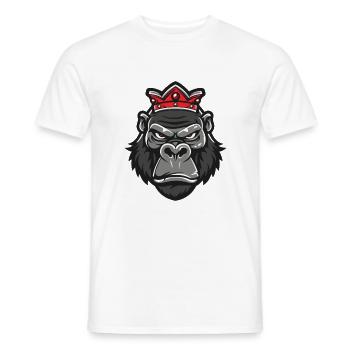 Gorilla Head Crown - Men's T-Shirt - white - Front - AI Model Male 178 dark (178cm)