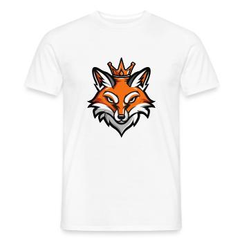 Fox Head Crown - Men's T-Shirt - white - Front - AI Model Male 178 dark (178cm)