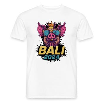 Bali 2024 Party Sau - Männer T-Shirt - Weiß - Vorne - AI Model Male 178 dark (178cm)