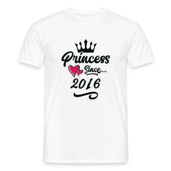 2016 Anniversaire de la princesse - T-shirt homme - blanc - Devant - AI Model Male 178 dark (178cm)