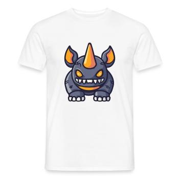 Rhino Halloween Animal - Men's T-Shirt - white - Front - AI Model Male 178 dark (178cm)