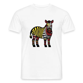 Zebra Halloween Animal - Men's T-Shirt - white - Front - AI Model Male 178 dark (178cm)