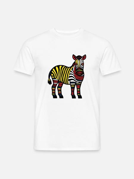 Zebra Halloween Tier - Männer T-Shirt - Weiß