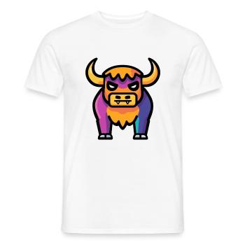 Stier Halloween Tier - Männer T-Shirt - Weiß - Vorne - AI Model Male 178 dark (178cm)