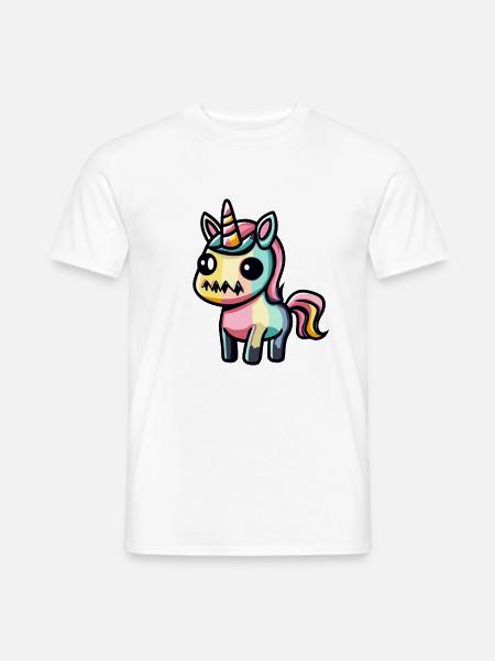 Einhorn Halloween Tier - Männer T-Shirt - Weiß