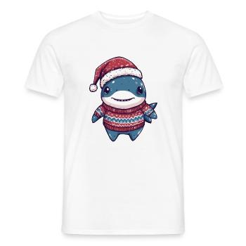 Hai Weihnachten Comic - Männer T-Shirt - Weiß - Vorne - AI Model Male 178 dark (178cm)