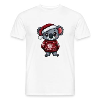 Koala Weihnachten Comic - Männer T-Shirt - Weiß - Vorne - AI Model Male 178 dark (178cm)