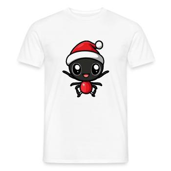 Ant Christmas Cute - Men's T-Shirt - white - Front - AI Model Male 178 dark (178cm)