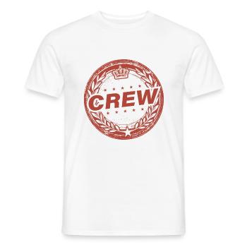 Crew Krone Team - Men's T-Shirt - white - Front - AI Model Male 178 dark (178cm)
