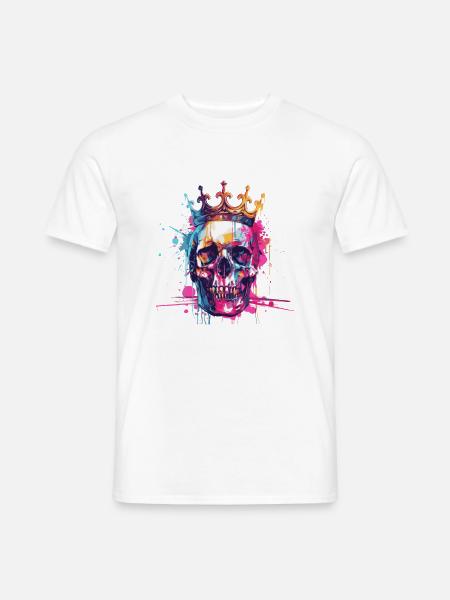 King Skull Crown Royal - Men's T-Shirt - white