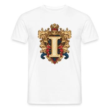 I Buchstabe Logo Krone - Männer T-Shirt - Weiß - Vorne - AI Model Male 178 dark (178cm)