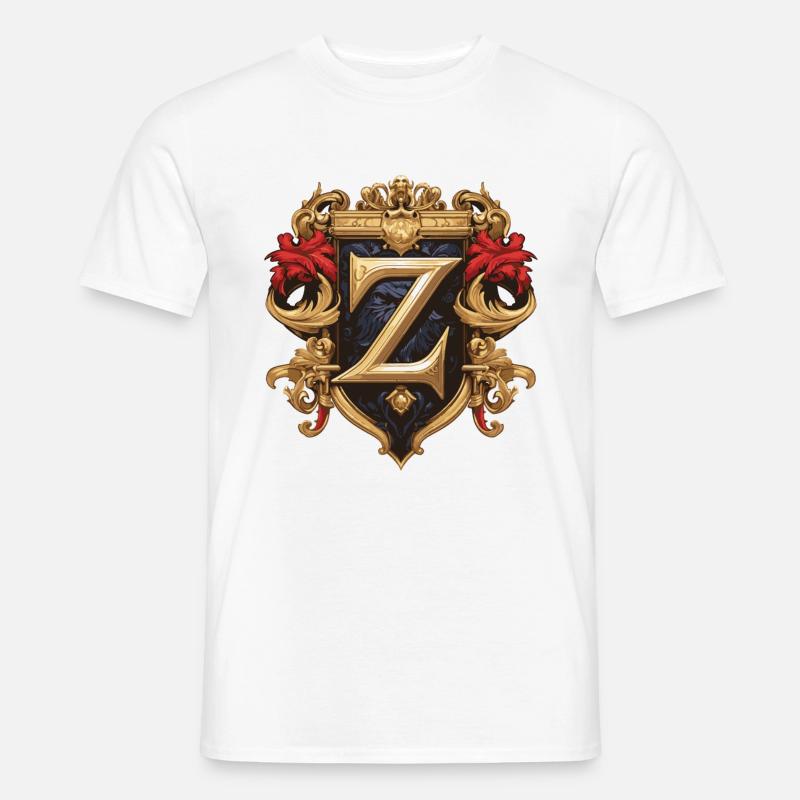 Z Buchstabe Logo Krone - Männer T-Shirt - Weiß