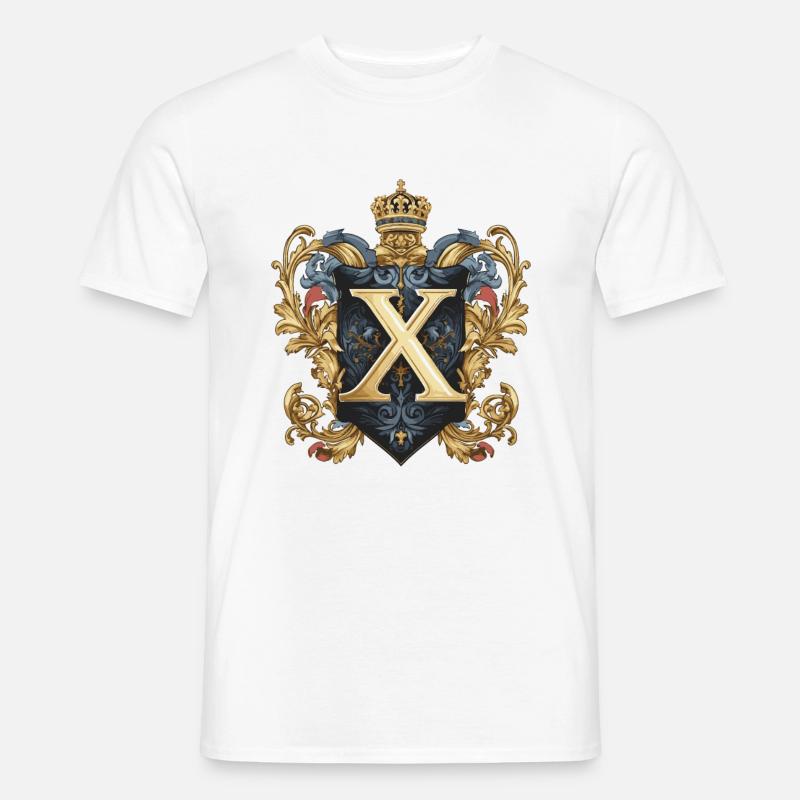 Corona con logo lettera X - T-shirt uomo - bianco