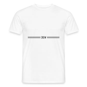 équipage - T-shirt homme - blanc - Devant - AI Model Male 178 dark (178cm)