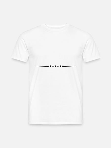 stern linie - Männer T-Shirt - Weiß