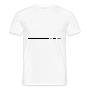 crew member - Men's T-Shirt - white - Front - AI Model Male 178 dark (178cm)