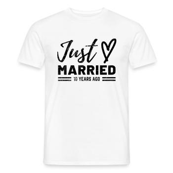 10th wedding anniversary - Men's T-Shirt - white - Front - AI Model Male 178 dark (178cm)