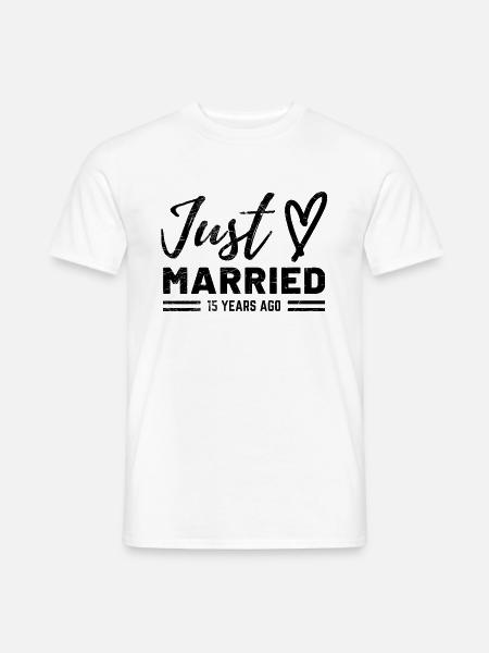 15th wedding anniversary - Men's T-Shirt - white