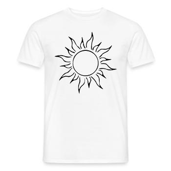 Sonne Zeichnung Natur Skizze schwarz - Männer T-Shirt - Weiß - Vorne - AI Model Male 178 dark (178cm)