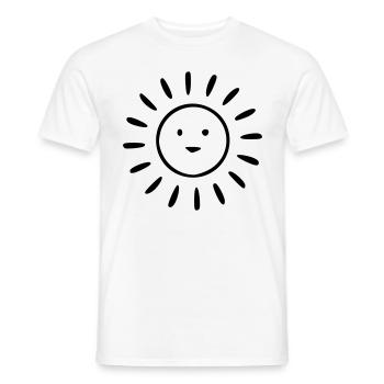 Sonne Zeichnung Natur Skizze schwarz - Männer T-Shirt - Weiß - Vorne - AI Model Male 178 dark (178cm)