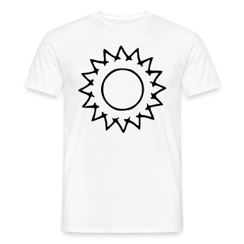 Sonne Zeichnung Natur Skizze schwarz - Männer T-Shirt - Weiß - Vorne - AI Model Male 178 dark (178cm)