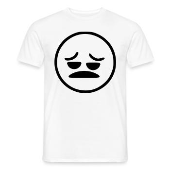 Emoji sketch evil black - T-shirt homme - blanc - Devant - AI Model Male 178 dark (178cm)