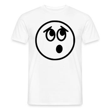 Le croquis emoji surprend le noir - T-shirt homme - blanc - Devant - AI Model Male 178 dark (178cm)