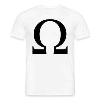 omega greek - Männer T-Shirt - Weiß - Vorne - AI Model Male 178 dark (178cm)