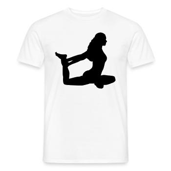 yoga - Men's T-Shirt - white - Front - AI Model Male 178 dark (178cm)