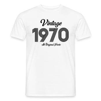 1970 - T-shirt homme - blanc - Devant - AI Model Male 178 dark (178cm)