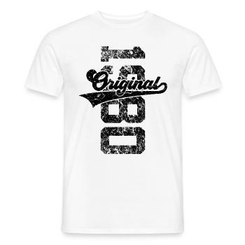 46TH BIRTHDAY ORIGINAL 1980 - Men's T-Shirt - white - Front - AI Model Male 178 dark (178cm)