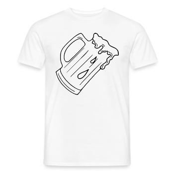 Beer Drawing Party Celebrations Black - Men's T-Shirt - white - Front - AI Model Male 178 dark (178cm)