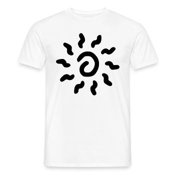 Sonne Zeichnung Natur Skizze schwarz - Männer T-Shirt - Weiß - Vorne - AI Model Male 178 dark (178cm)