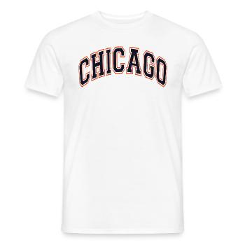Chicago - Männer T-Shirt - Weiß - Vorne - AI Model Male 178 dark (178cm)