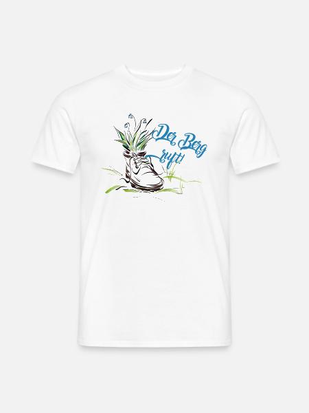 Der Berg ruft - Männer T-Shirt - Weiß