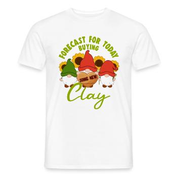 Prévisions pour aujourd’hui Achat d’un nouveau Clay Yard Gnome - T-shirt homme - blanc - Devant - AI Model Male 178 dark (178cm)