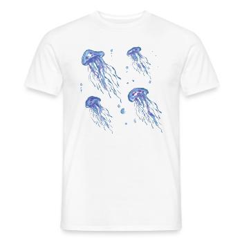 Jellyfish - Men's T-Shirt - white - Front - AI Model Male 178 dark (178cm)
