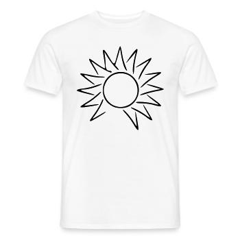 Sonne Zeichnung Natur Skizze schwarz - Männer T-Shirt - Weiß - Vorne - AI Model Male 178 dark (178cm)