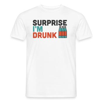 Surprise I'm Drunk Drinking Fourth Of July Gift - Männer T-Shirt - Weiß - Vorne - AI Model Male 178 dark (178cm)