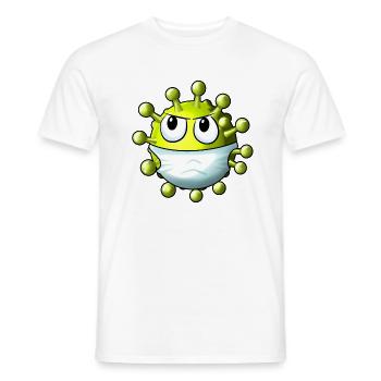 Cartoon Corona Virus - T-shirt homme - blanc - Devant - AI Model Male 178 dark (178cm)