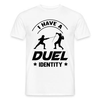 Fencing Fencing Duel - Men's T-Shirt - white - Front - AI Model Male 178 dark (178cm)
