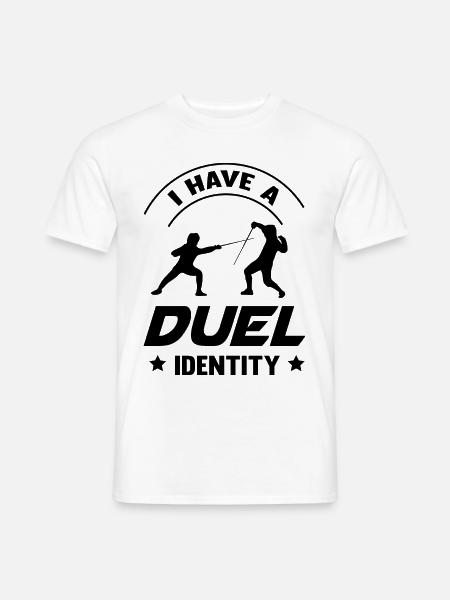 Fechter Fechten Duell - Männer T-Shirt - Weiß