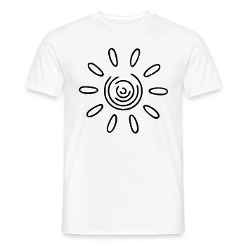 Sonne Zeichnung Natur Skizze schwarz - Männer T-Shirt - Weiß - Vorne - AI Model Male 178 dark (178cm)