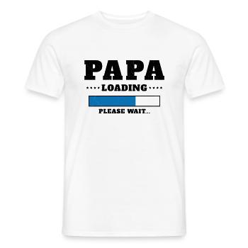 Chargement de Papa Veuillez patienter - T-shirt homme - blanc - Devant - AI Model Male 178 dark (178cm)