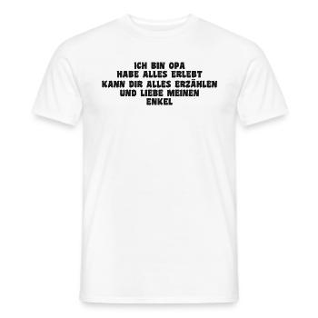 Ich bin Opa und liebe meinen Enkel - Männer T-Shirt - Weiß - Vorne - AI Model Male 178 dark (178cm)