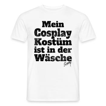 Cosplay Kostüm In Wäsche Anime Manga Cosplayer - Männer T-Shirt - Weiß - Vorne - AI Model Male 178 dark (178cm)