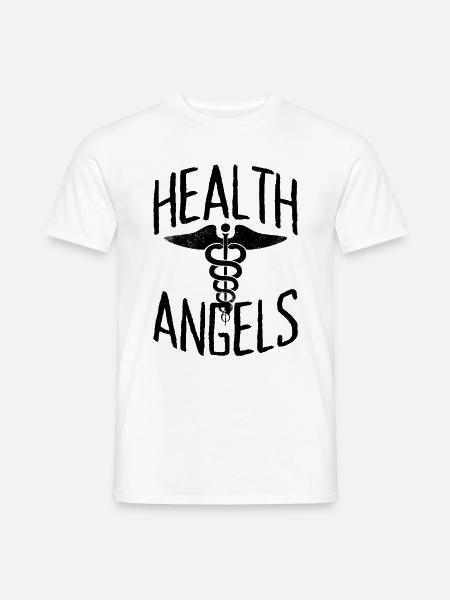 Health Angels Arzt Krankenschwester Ärztin Notarzt - Männer T-Shirt - Weiß