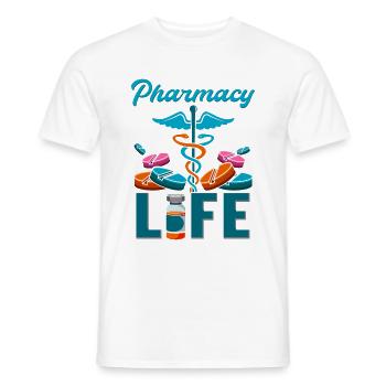 Apotheker Pharmacy Life Apotheke Pharmazie Student - Männer T-Shirt - Weiß - Vorne - AI Model Male 178 dark (178cm)