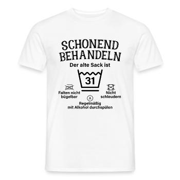 Schonend Behandeln 31. Geburtstag Der Alte Sack 31 - Männer T-Shirt - Weiß - Vorne - AI Model Male 178 dark (178cm)